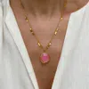 Sara Lashay Pink Stone Necklace