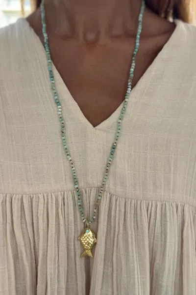 Sara Lashay Raani Necklace Aqua In Green