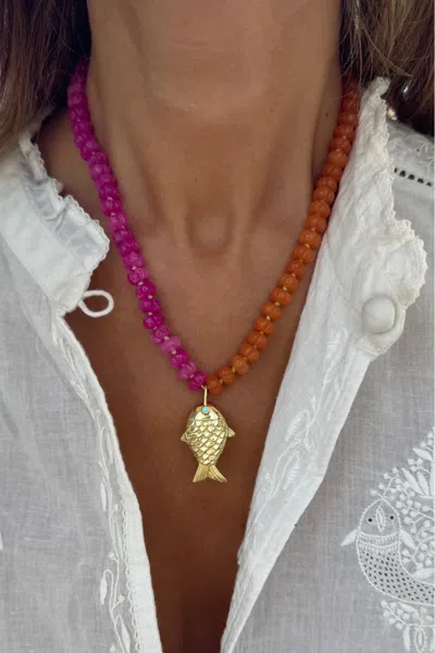 Sara Lashay Raani Necklace Pink/orange