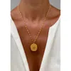 Sara Lashay Soleil Gold Disc Necklace