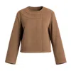 Sara Mirza Women's Neutrals / Brown Ava Cropped Jacket In Brown