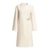 Sara Mirza Women's Neutrals / White Bella Light Cream Long Coat In White
