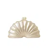 Sara Mirza Women's White / Gold / Neutrals Paloma Seashell Clutch In Multi