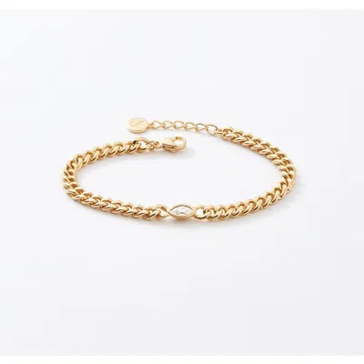 Sara Patino Cassia Curb Chain Bracelet In Gold