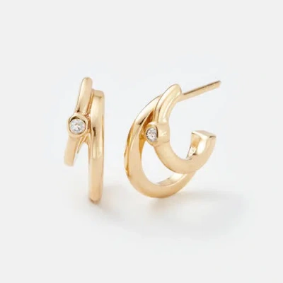 Sara Patino Gold Dynamic Double Hoop Earrings