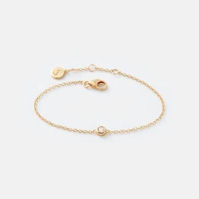 Sara Patino Gold White Topaz Bracelet