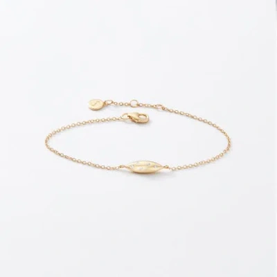 Sara Patino Viola Double Sided Pearl And Topaz Bracelet In Gold