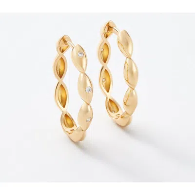 Sara Patino Wisteria Reversible Gold And Topaz Hoop Earrings