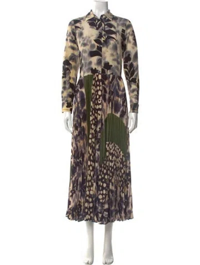 Pre-owned Sara Roka Animal Print Long Dress W/ Tags In Multi