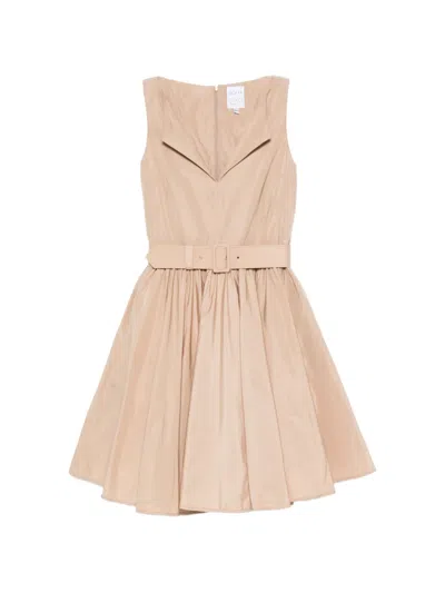 Sara Roka Belted Sleeveless Dress In Neutral