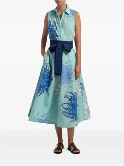 Sara Roka Carydra Midi Dress In Blue
