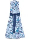 Sara Roka Sleeveless Dress In Blue