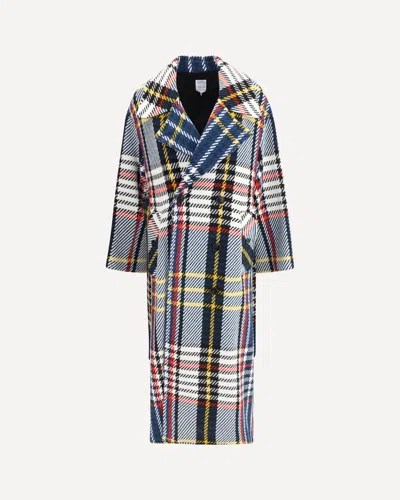 SARA ROKA CHECK LONG COAT