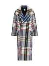 Sara Roka Checked Double-breasted Coat In Multi