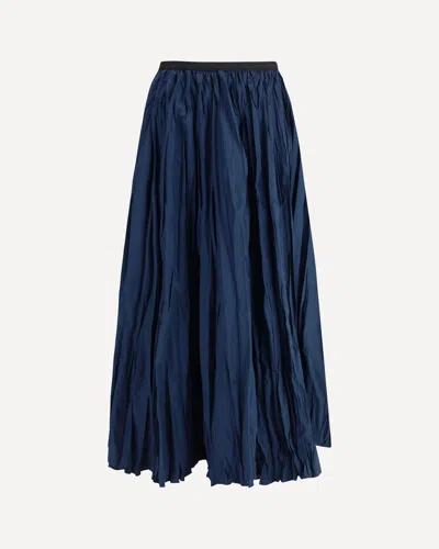 SARA ROKA CRINKLE-EFFECT DESIGN PLEATED MIDI SKIRT