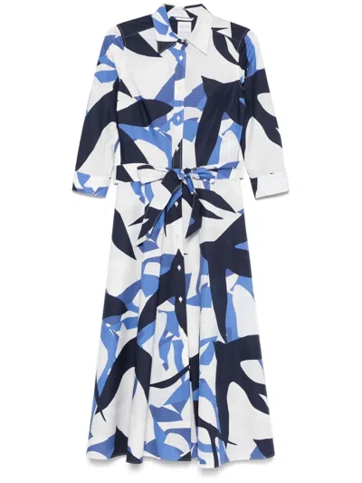 Sara Roka Davida 85 Midi Dress In Blue