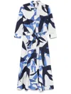 Sara Roka Davida 85 Midi Dress In Blue