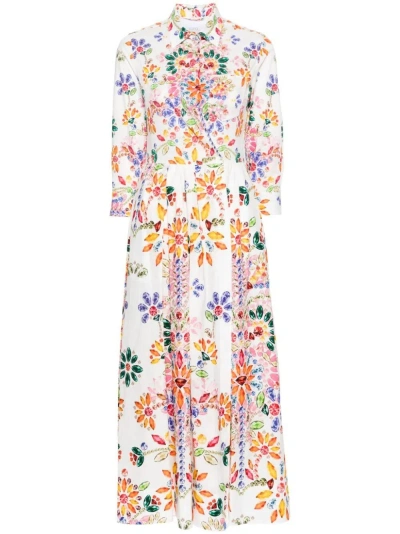 Sara Roka `elena T96` Midi Dress In Multi