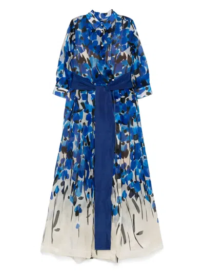Sara Roka Elenat Maxi Dress In Blue