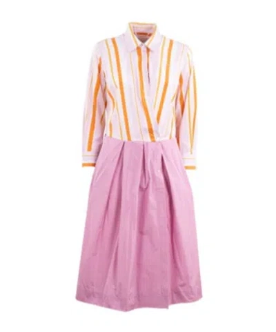 Sara Roka Elenina Cotton Dress In Pink