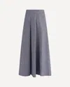 Sara Roka A-line Denim Midi Skirt In Blue