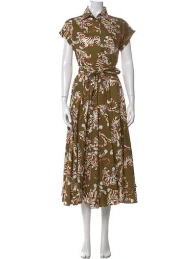 Pre-owned Sara Roka Floral Print Long Dress In Multi