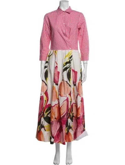 Pre-owned Sara Roka Floral Print Long Dress In Multi