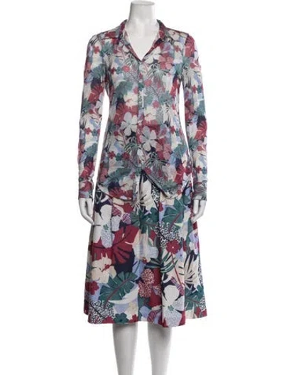 Pre-owned Sara Roka Floral Print Skirt Set In Multicolor