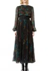 Sara Roka George Maxi Dress In Dark Heart In Multi