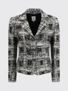 Sara Roka Tweed Jacket In Black