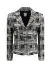 Sara Roka Abstract-check Button Jacket In Multi