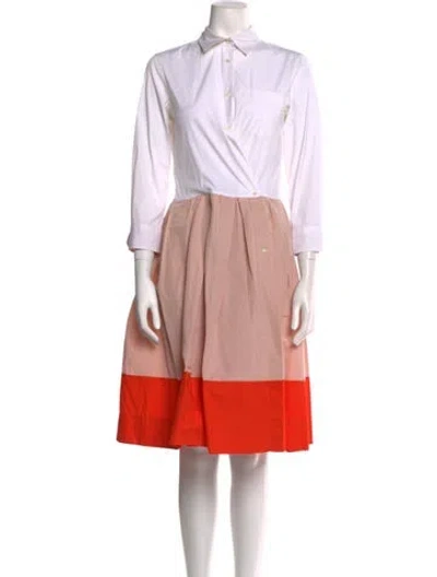 Pre-owned Sara Roka Knee-length Dress In White