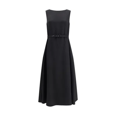 Sara Roka Belted Sheath Dress In Black