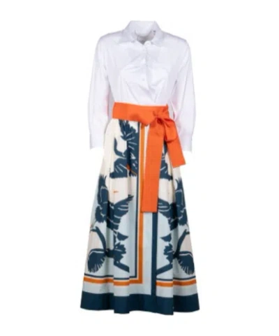Sara Roka Long-sleeved Dress In Multicolor
