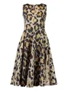 Sara Roka Mariella Animal-print Sleeveless Dress In Neutral