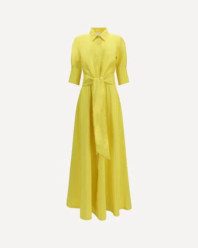 Sara Roka Marysole Long Dress In Yellow