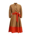 Sara Roka Midi Shirt Dress In Multicolor