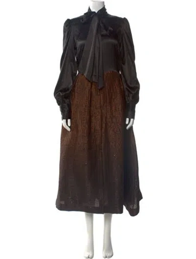 Pre-owned Sara Roka Mock Neck Long Dress W/ Tags