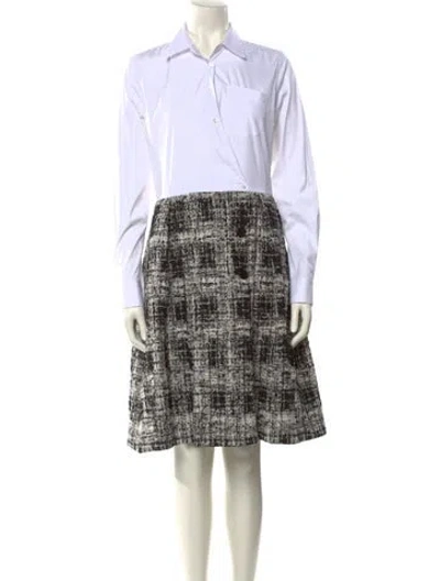 Pre-owned Sara Roka Printed Knee-length Dress In Multi