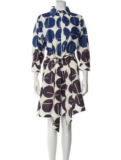 Pre-owned Sara Roka Printed Knee-length Dress In Multi