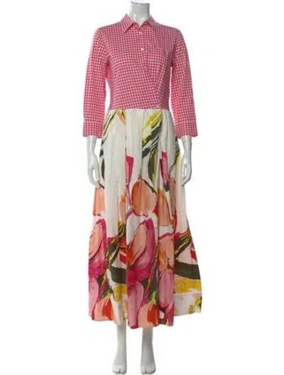 Pre-owned Sara Roka Printed Long Dress In Multi