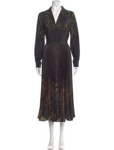 Pre-owned Sara Roka Printed Long Dress W/ Tags In Blue