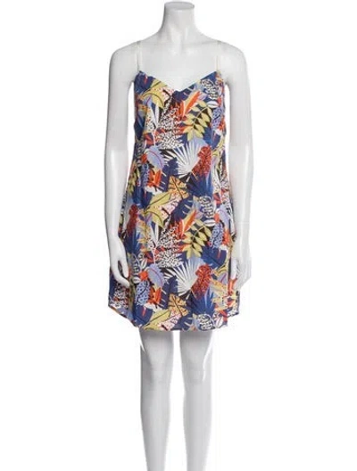 Pre-owned Sara Roka Printed Mini Dress In Multi