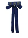 Sara Roka Ribbon-detail Crystal-embellished Belt In Blue