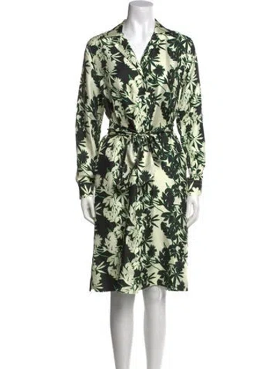 Pre-owned Sara Roka Silk Knee-length Dress In Neutral