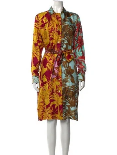 Pre-owned Sara Roka Silk Knee-length Dress In Pink