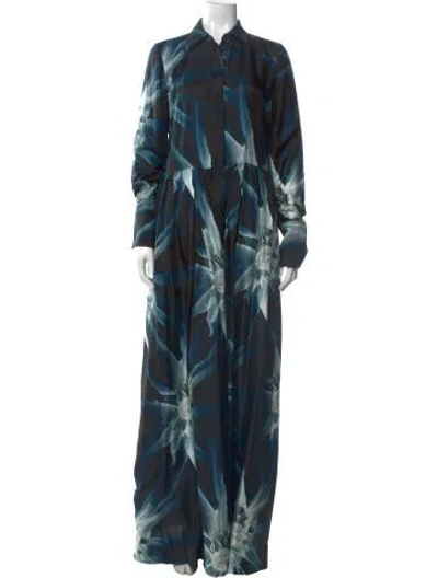 Pre-owned Sara Roka Silk Long Dress W/ Tags In Multi