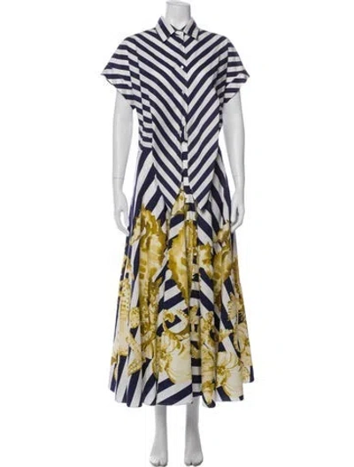 Pre-owned Sara Roka Striped Long Dress In Multi