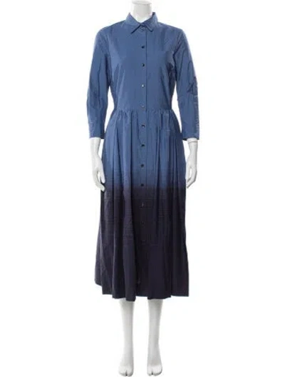 Pre-owned Sara Roka Striped Long Dress W/ Tags In Blue