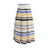 Sara Roka Striped Long Skirt